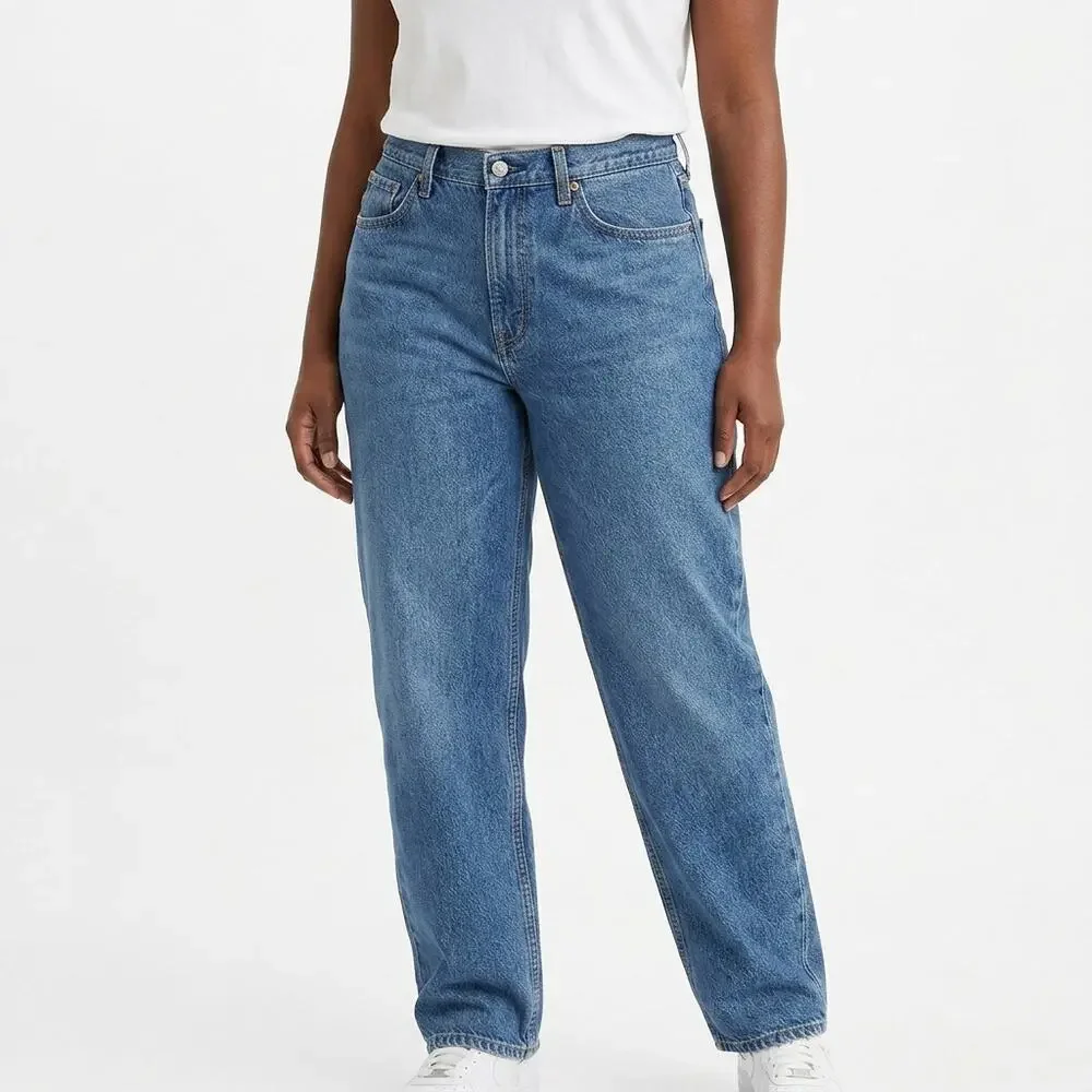 LEVI STRAUSS Blue 94 Baggy Stretch Jeans Relaxed Denim Size 29